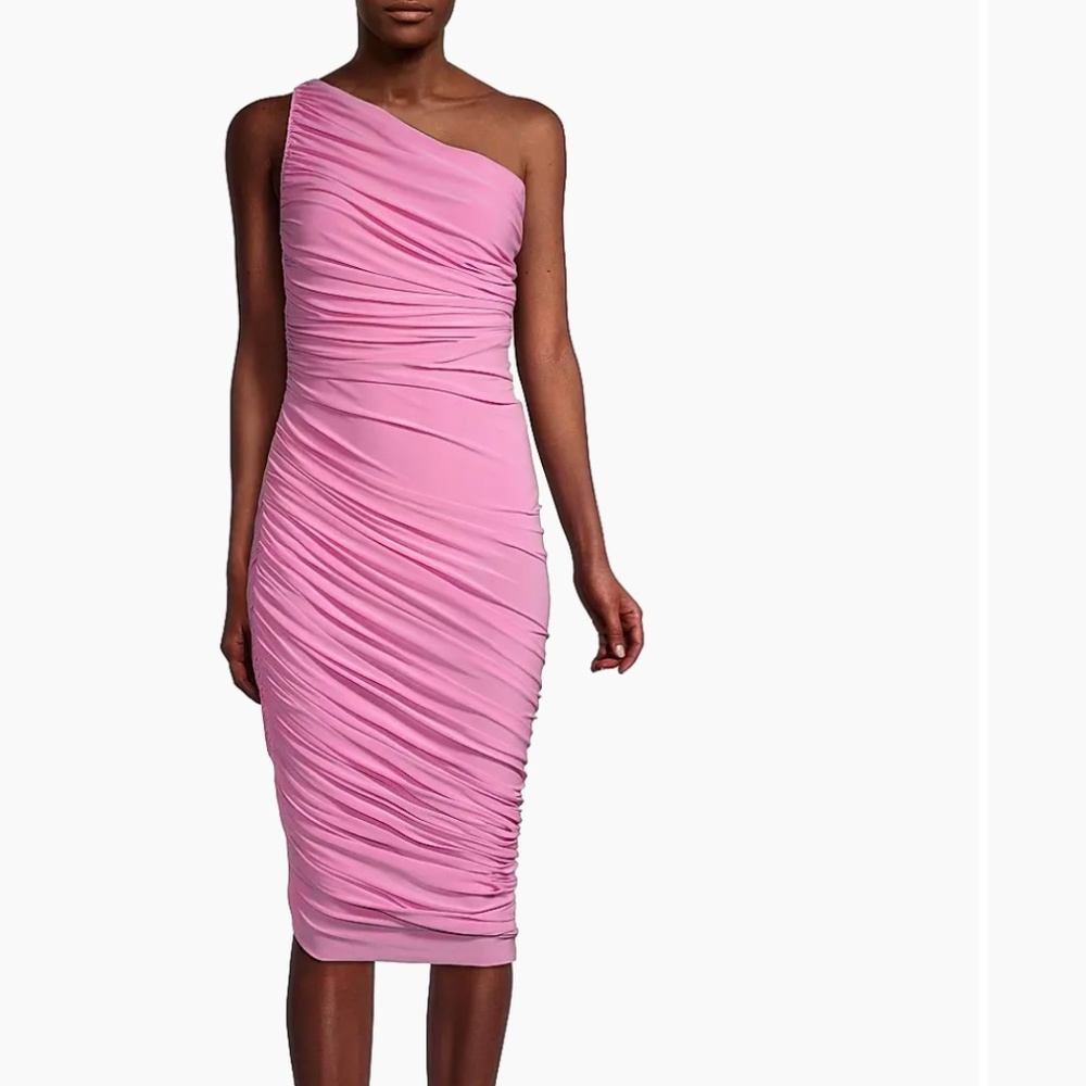 Norma Kamali Pink Diana Midi Dress M